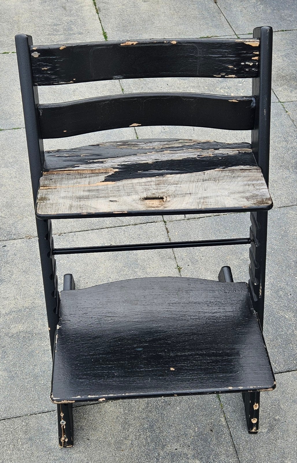 Stokke stoel zwart - opknapper / voor onderdelen, Ophalen, Gebruikt, Meegroeistoel
