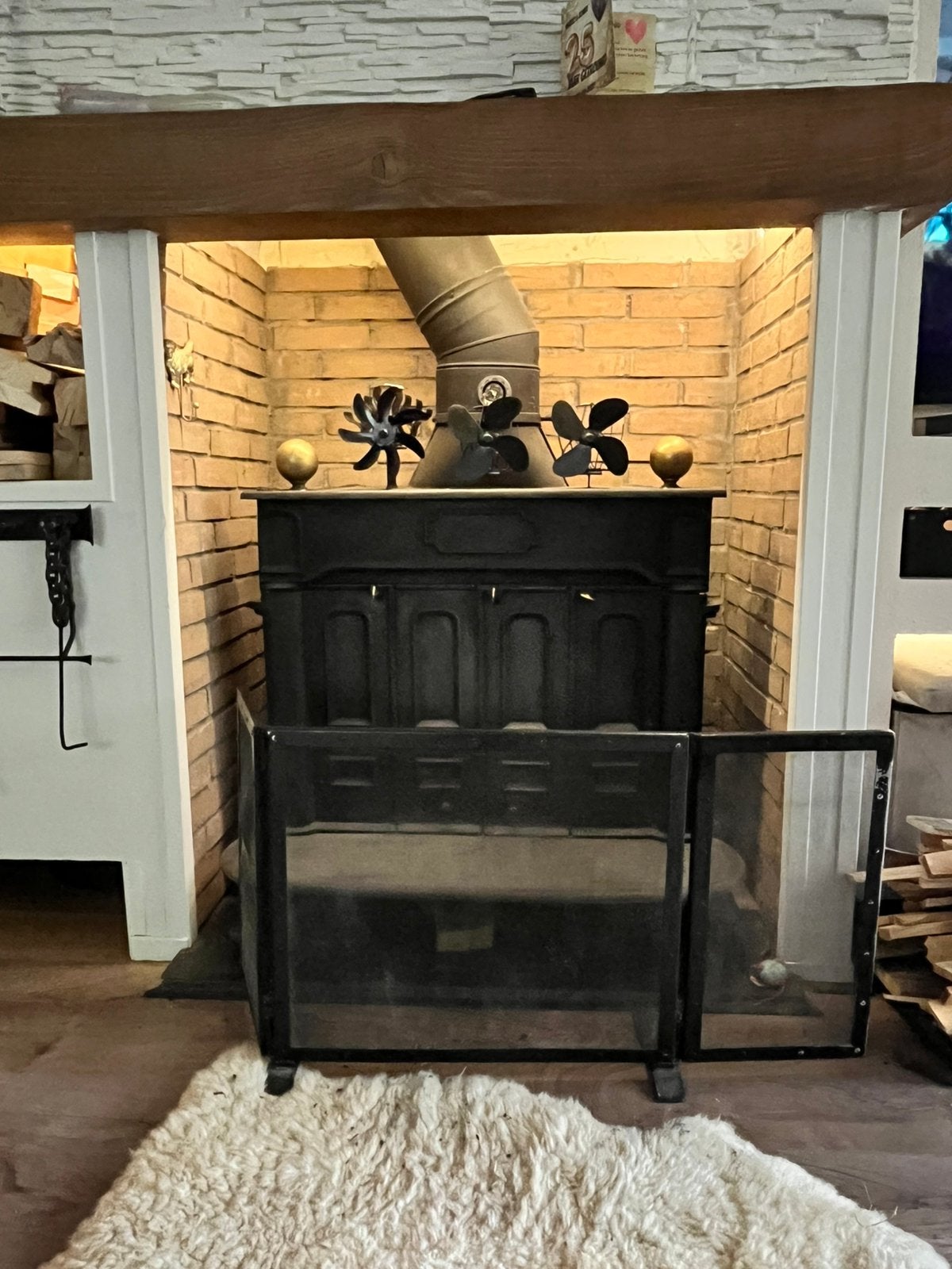 Te koop mooie houtkachel, Huis en Inrichting, Ophalen, Vrijstaande haard, Houthaard