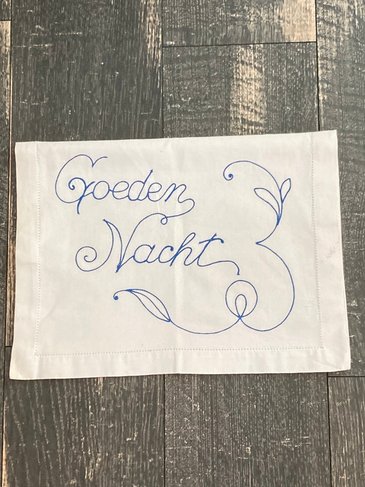 Vintage geborduurd pyjamazakje (010925), Ophalen of Verzenden