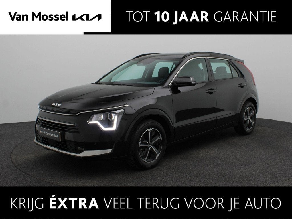 Kia Niro 1.6 GDi Hybrid DynamicLine | DEMO | Cruise Control, Auto's, Kia, Gebruikt, Euro 6, Leder en Stof, Zwart