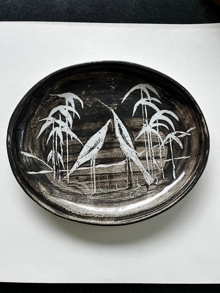 Vintage SARISBURY Overstone Pottery England design schaal, Ophalen of Verzenden