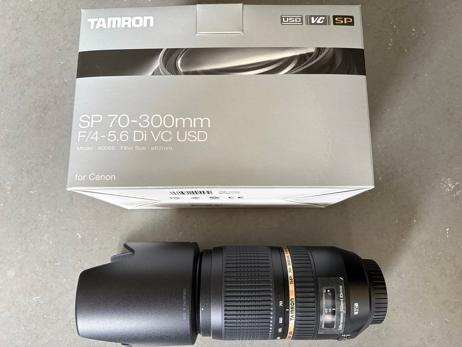 Tamron SP 70-300mm F/4-5.6 Di VC USD voor Canon, Autofocus, Zo goed als nieuw, Tamron, Canon EF