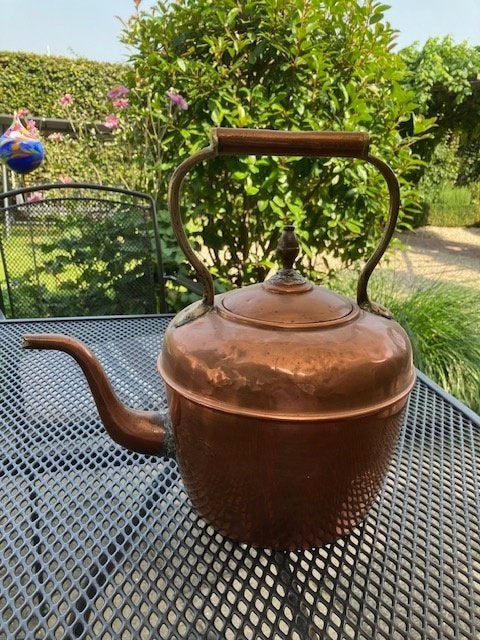 Antieke koperen ketel diameter 22cm € 25,00, Ophalen of Verzenden, Koper