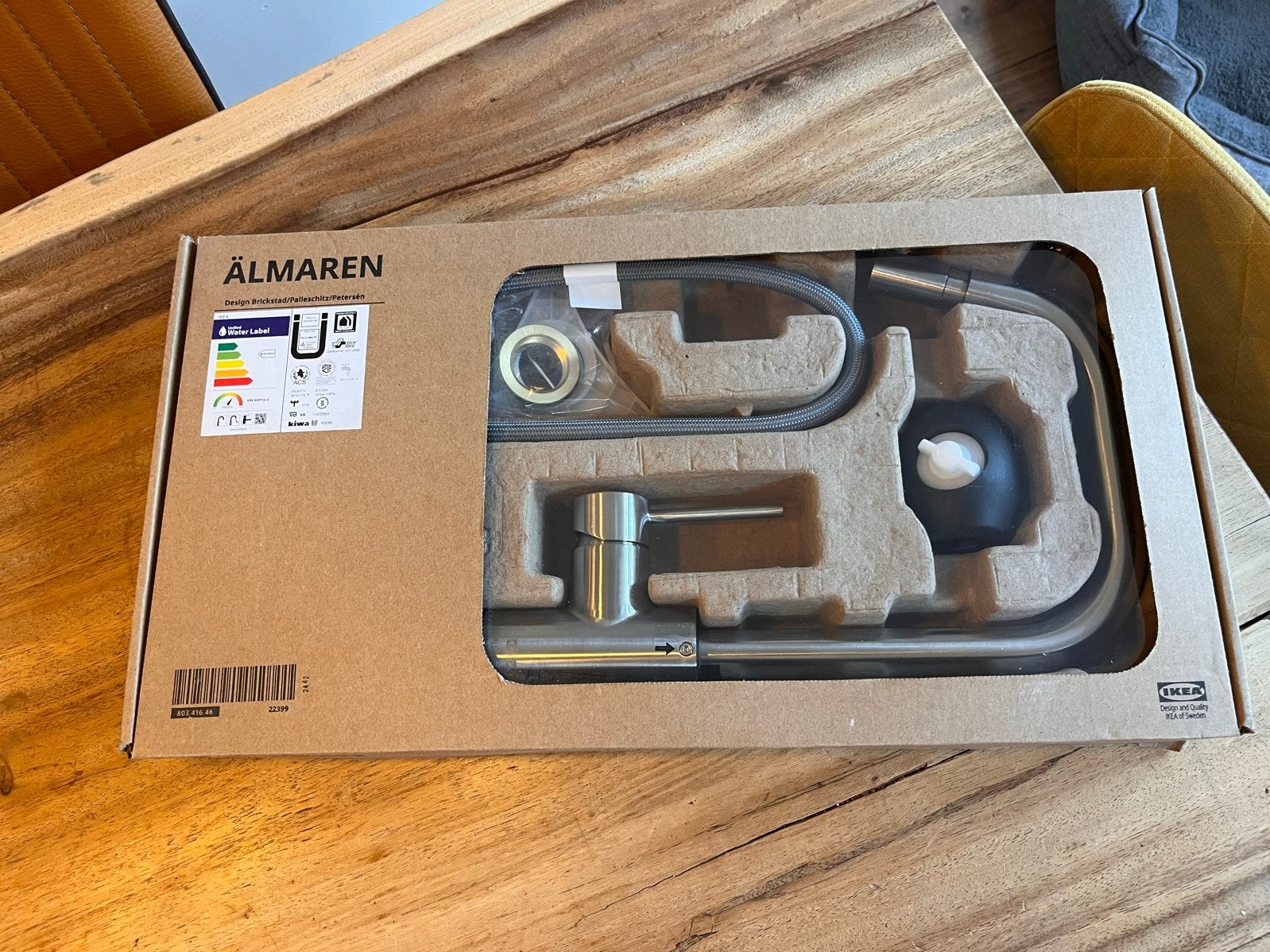 IKEA Älmaren kraan inclusief uittrekbare sproeikop, Ophalen of Verzenden, Nieuw, Rvs, Kraan