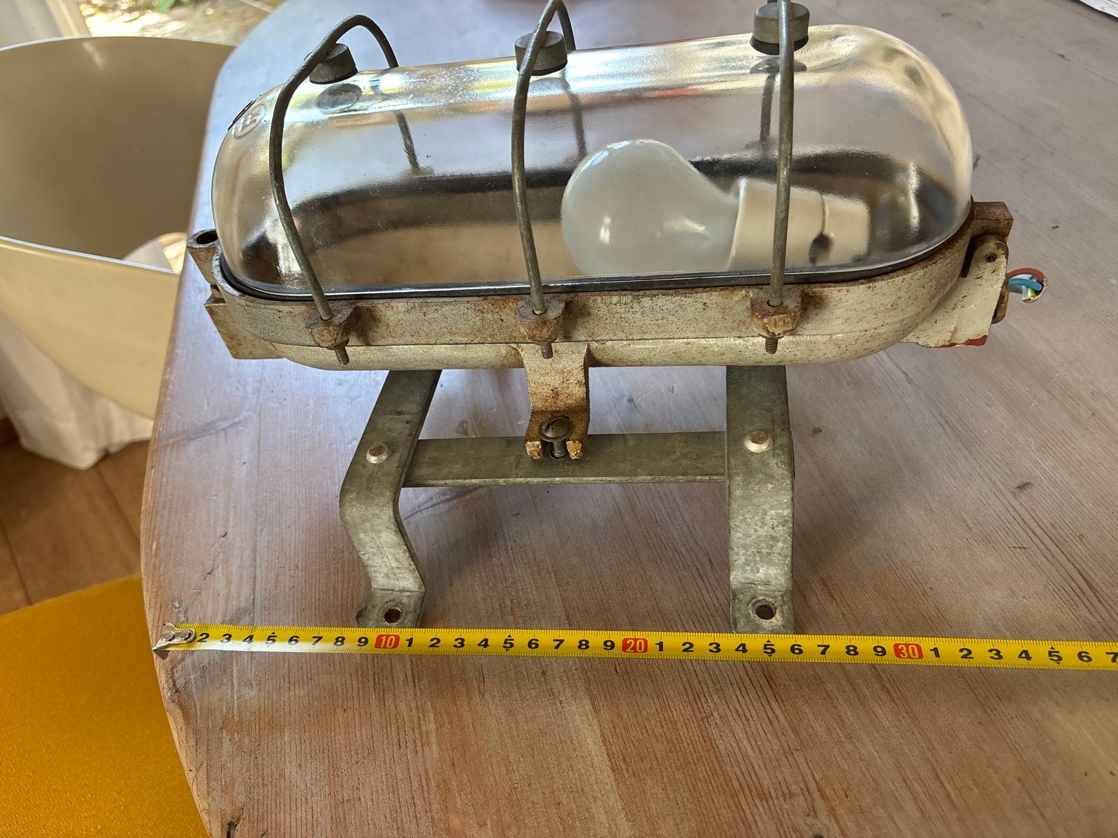 Grote Vintage industriële scheepslamp / wandlamp, Ophalen of Verzenden