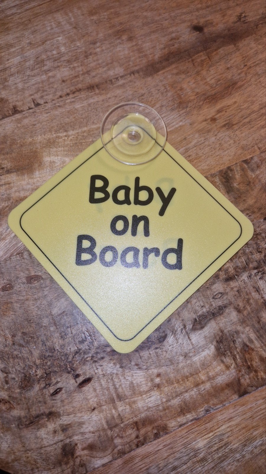 Baby on Board zuignap bordje, Ophalen of Verzenden, Zo goed als nieuw