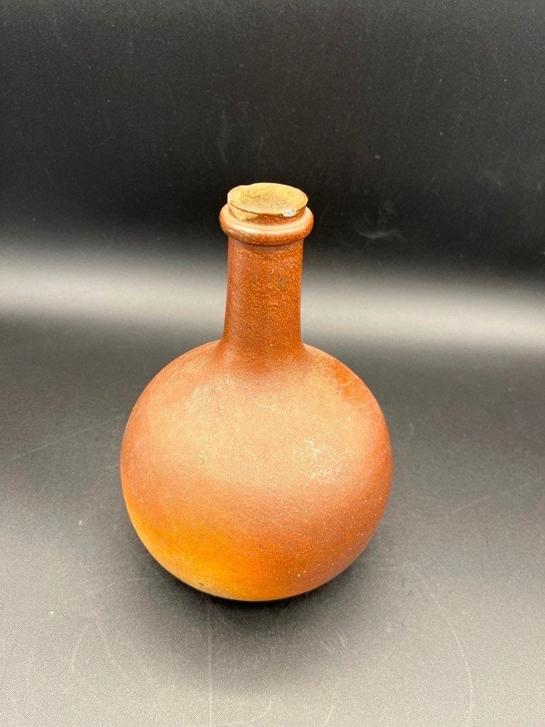 Antieke Steengoed Kattekopfles Buikfles Fles “Onion Bottle”, Ophalen