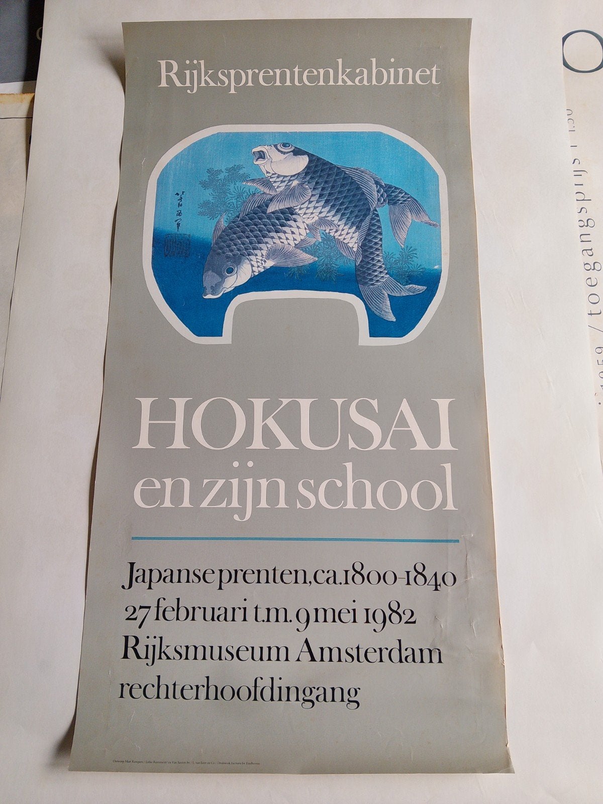Hokusai en zijn school - Japanse prenten Rijksmuseum 1982, Ophalen of Verzenden, A1 t/m A3, Overige onderwerpen, Rechthoekig Staand