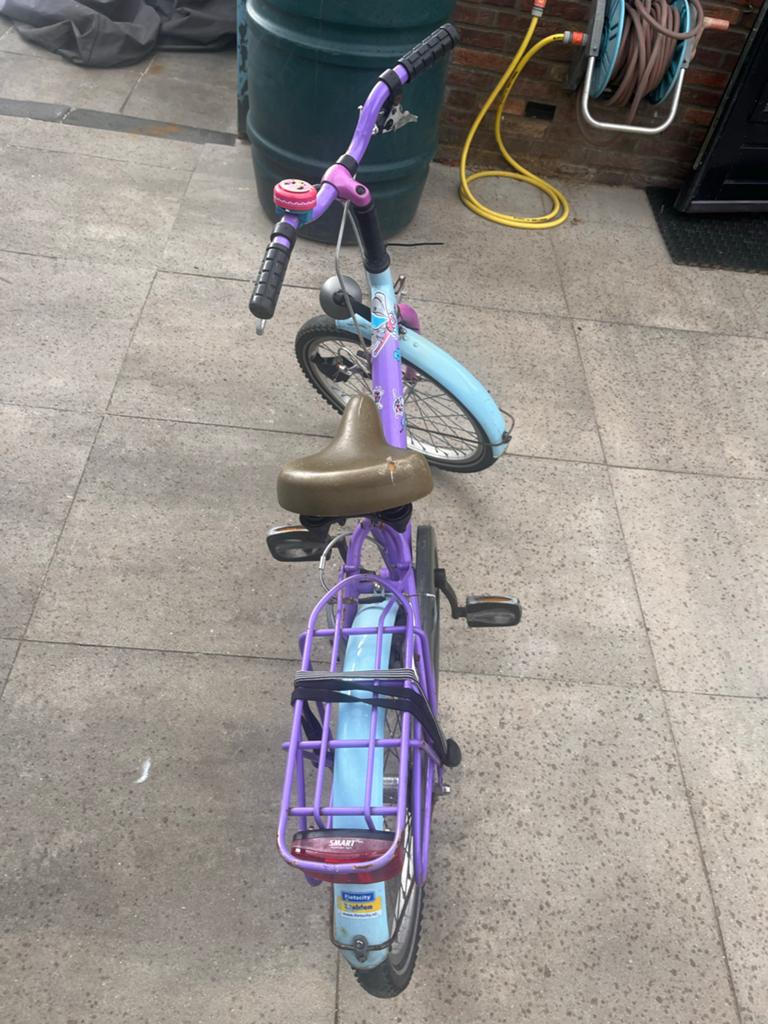 Gazelle kinderfiets 20 inch - paars/blauw, Ophalen, Gebruikt, Terugtraprem, 16 tot 20 inch
