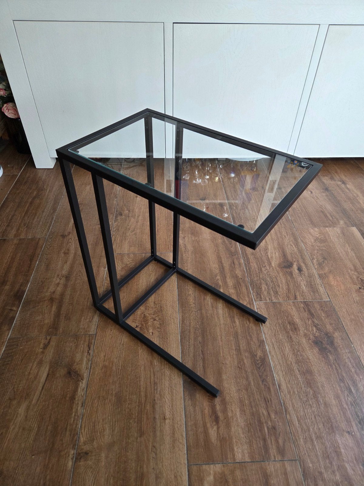 IKEA VITTSJÖ laptoptafel zwart, zgan, Ophalen, Modern, Industrieel, 55 tot 75 cm, 60 cm of meer