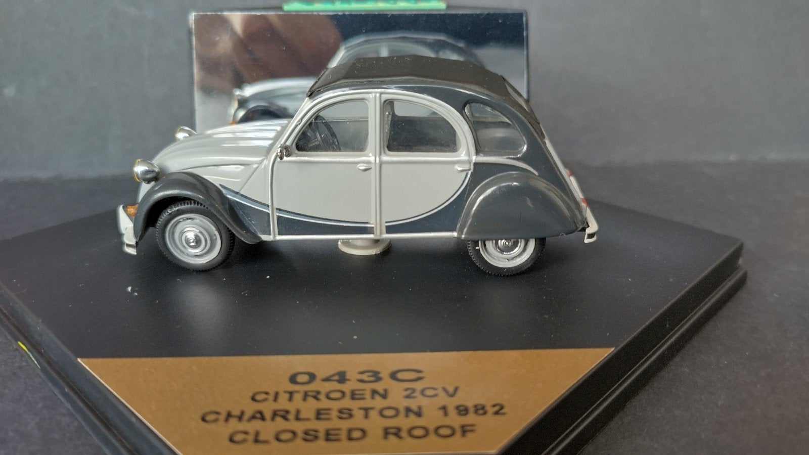 Citroen 2cv Charleston Grijs zwart 1:43 Vitesse Pol, Overige merken, Auto, Verzenden, .