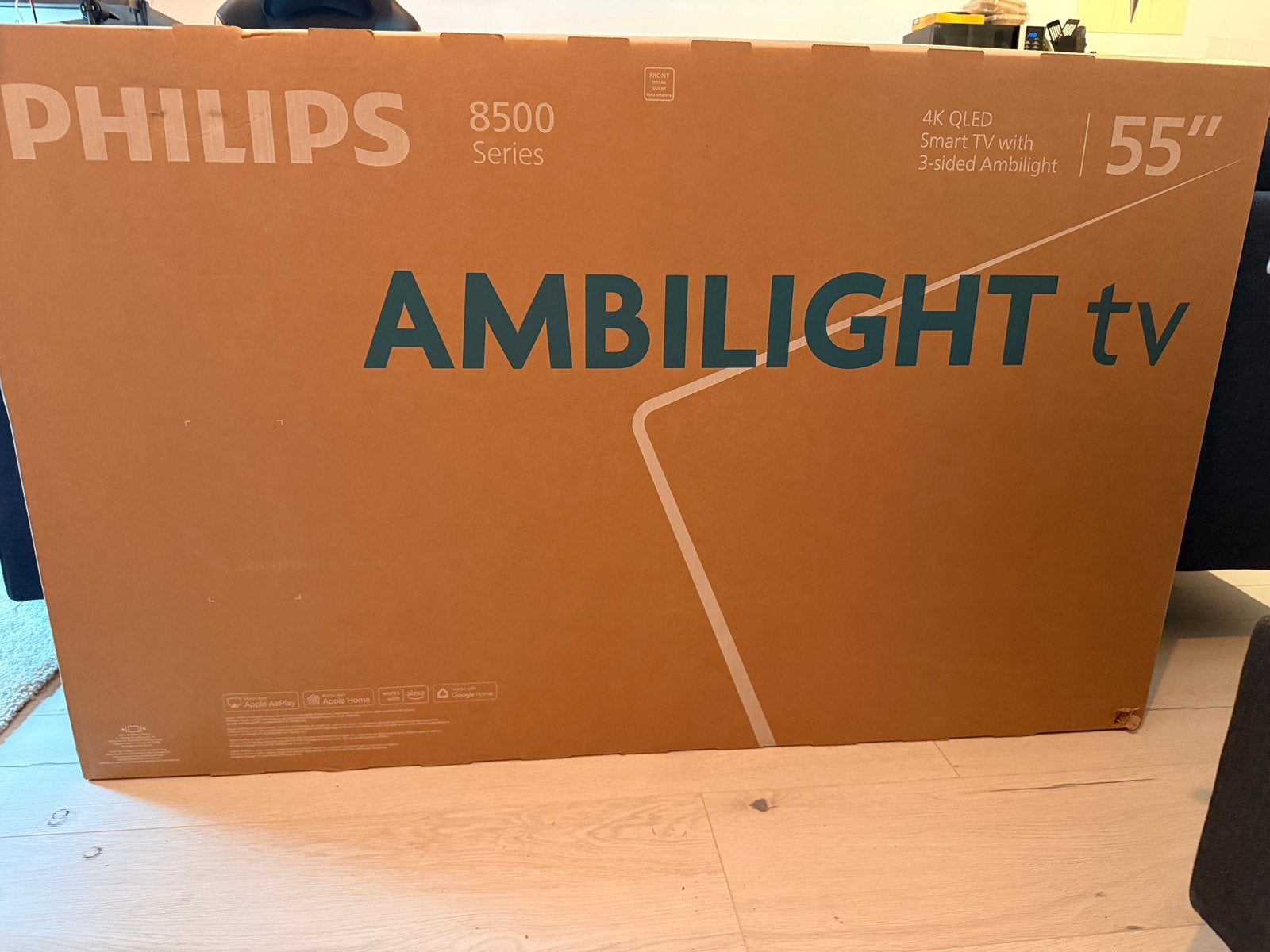 PHILIPS 55PQS8501/12 Ambilight TV (2026) 4K QLED-tv 55 inch, Ophalen, Philips, QLED, 50 Hz