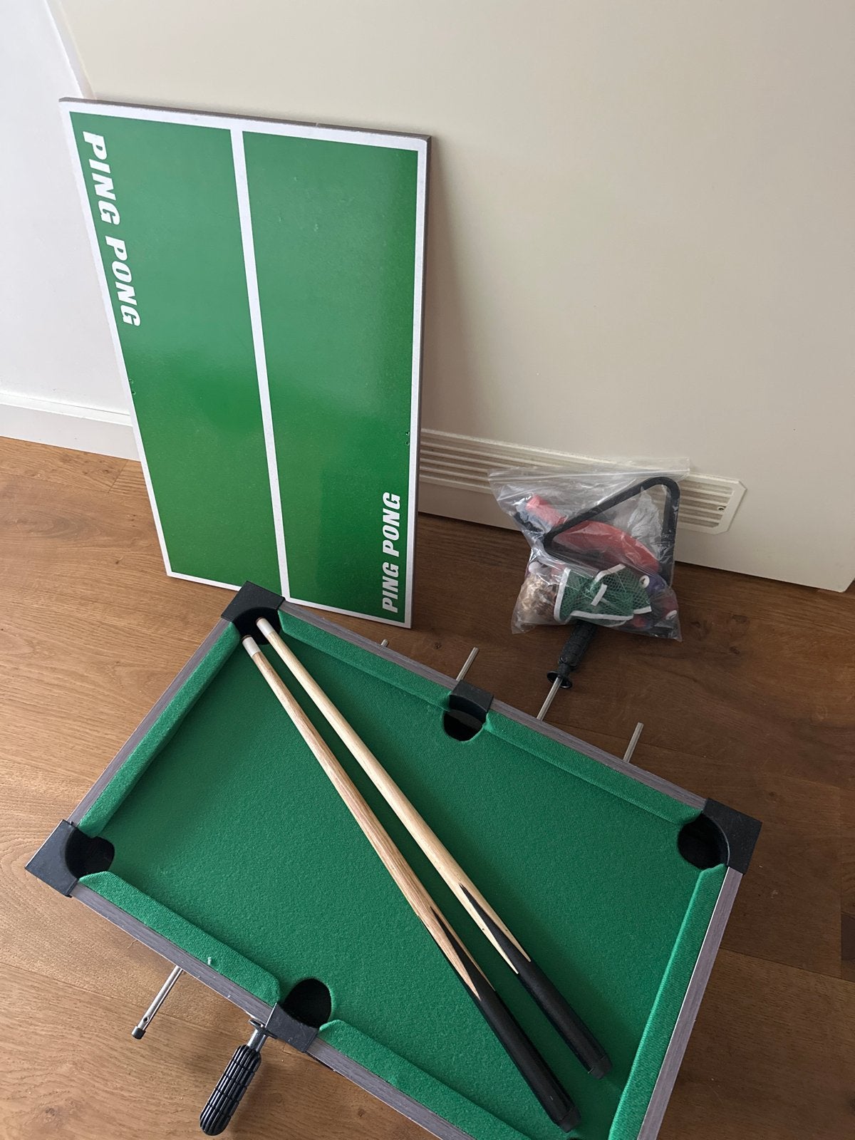 Mini pooltafel en pingpongtafel set, Ophalen of Verzenden, Gebruikt