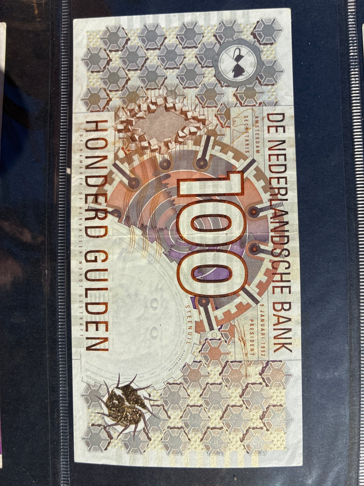Zeldzaam 100 Gulden biljet uit 1992 - De Steenuil, Postzegels en Munten, Ophalen of Verzenden, 100 gulden, Los biljet