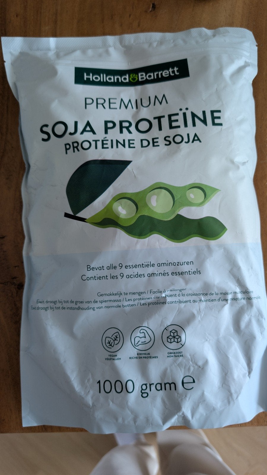 4 zakken van 1000 gram soja proteïne Holland&Barret, Ophalen of Verzenden