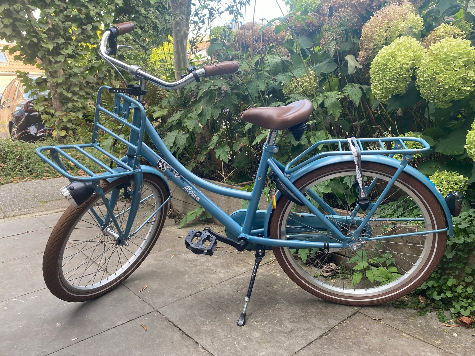 Stoere Alpina fiets 22 inch met voordrager, Fietsen en Brommers, Ophalen, Gebruikt, Overige merken