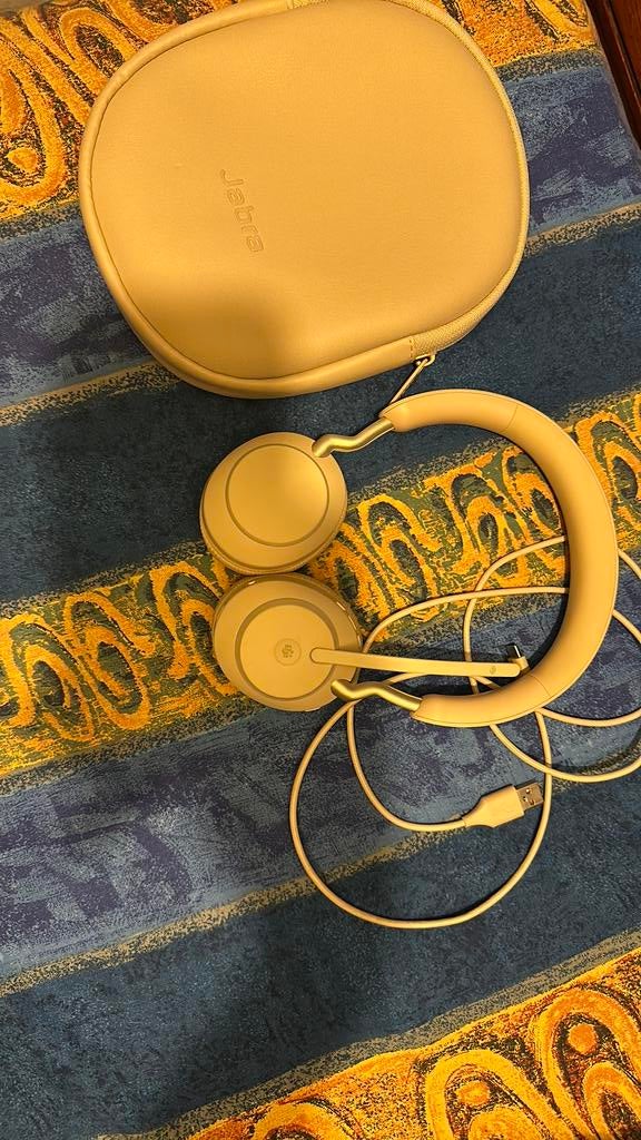Jabra Evolve2 65 (Beige) Profes. Draadloze Uitstekende Staat, Ophalen of Verzenden, Zo goed als nieuw