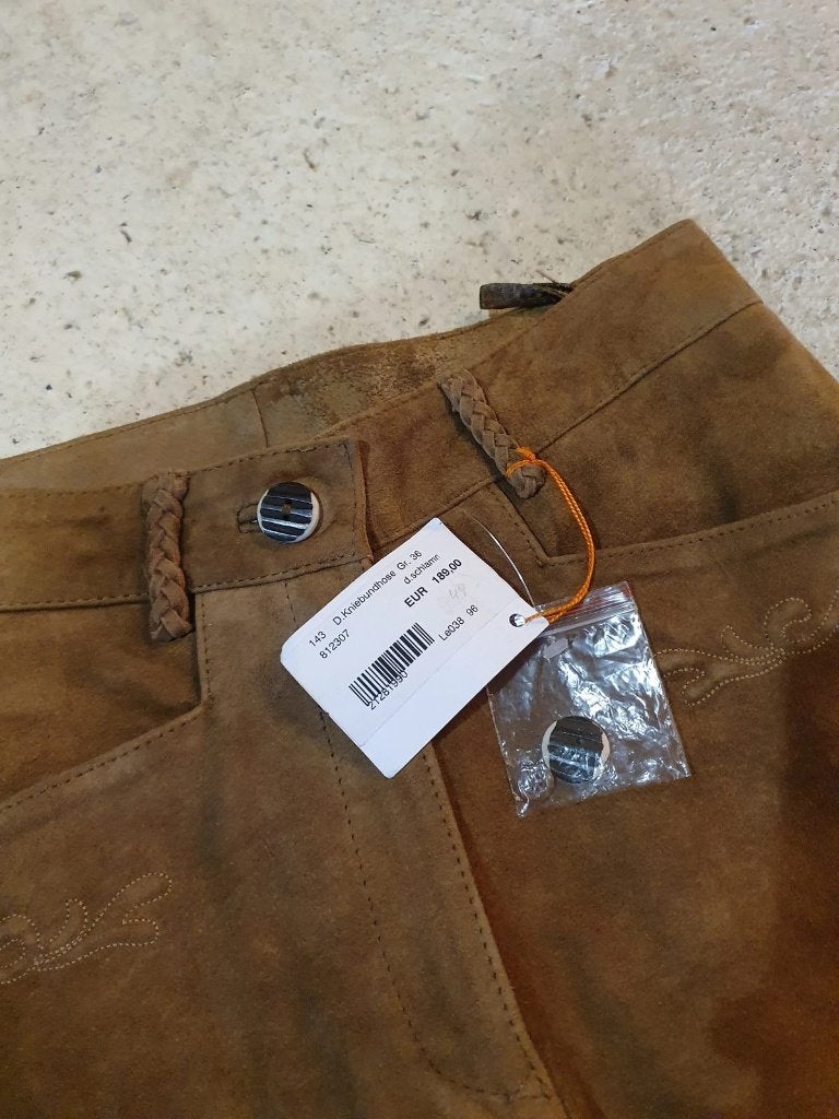 Mooie bruine Lederhosen - Maat 36, Bruin, Koller, Djt@dejuistetoon.eu, Ophalen of Verzenden