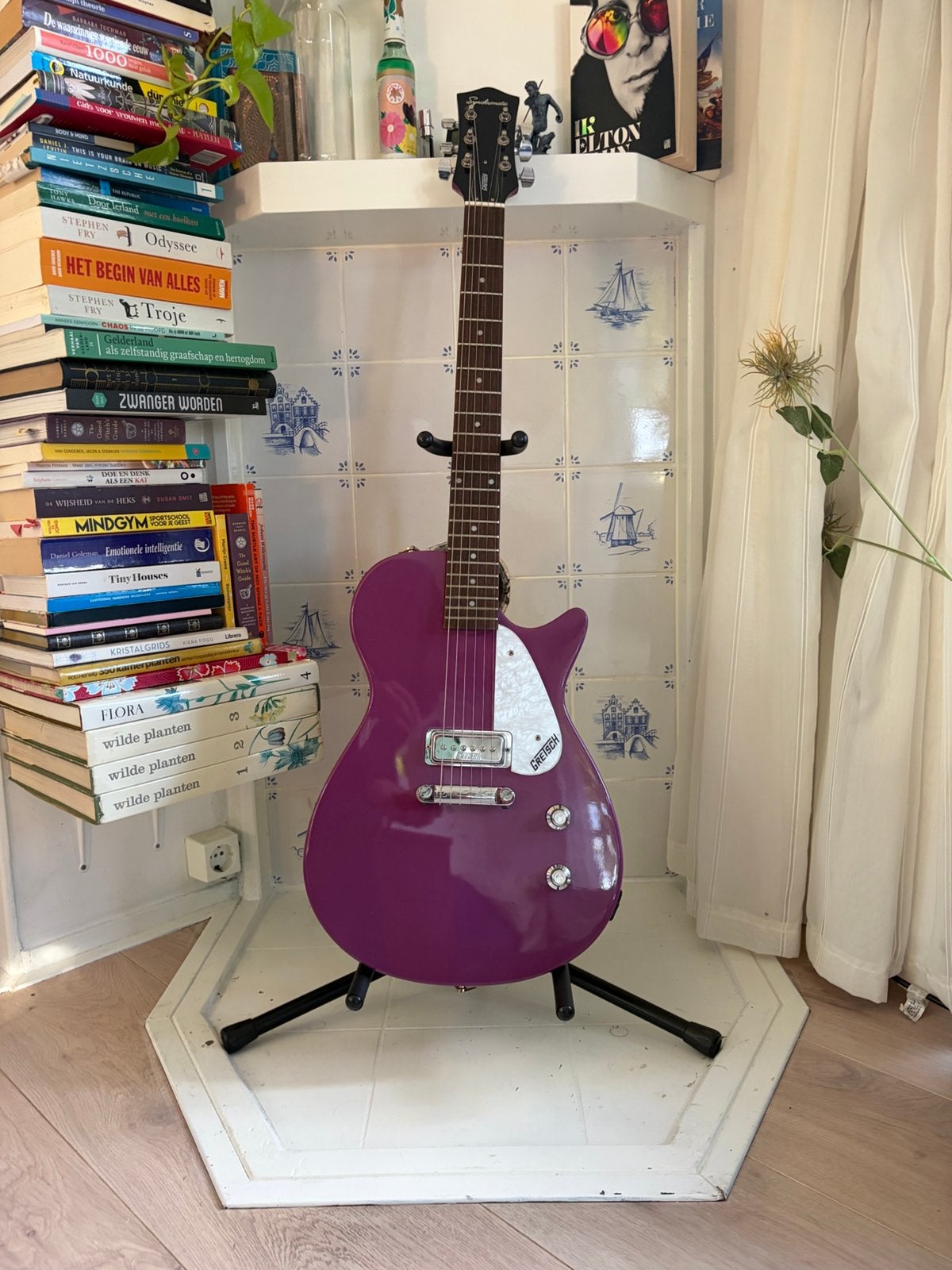 Gretsch Synchromatic Electrische Gitaar - Paars, Ophalen, Zo goed als nieuw, Solid body, Overige merken
