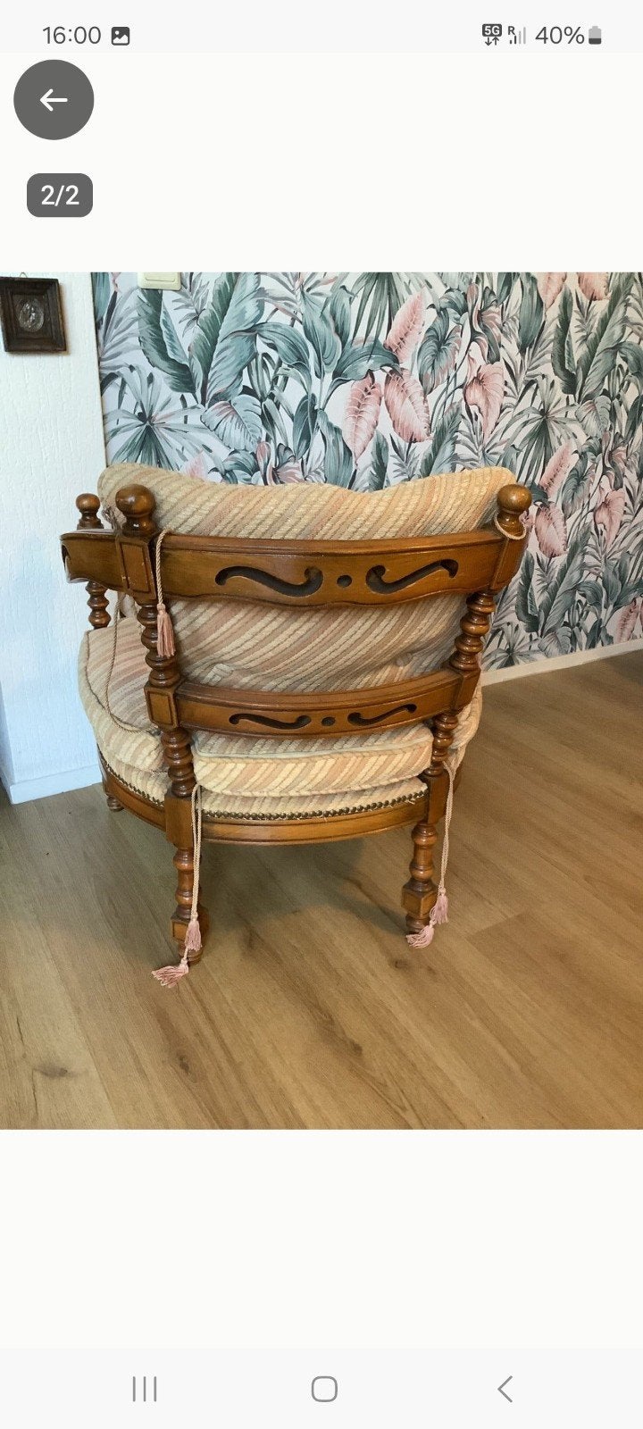 set van 2 vintage design stoelen van Giorgetti (?), Antiek en Kunst, Ophalen