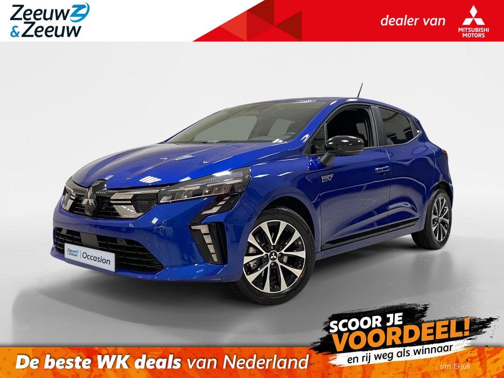 Mitsubishi Colt 1.6 HYBRID | INTENSE | DIRECT LEVERBAAR | 4., Auto's, Stof, Met garantie (alle), Blauw, Colt