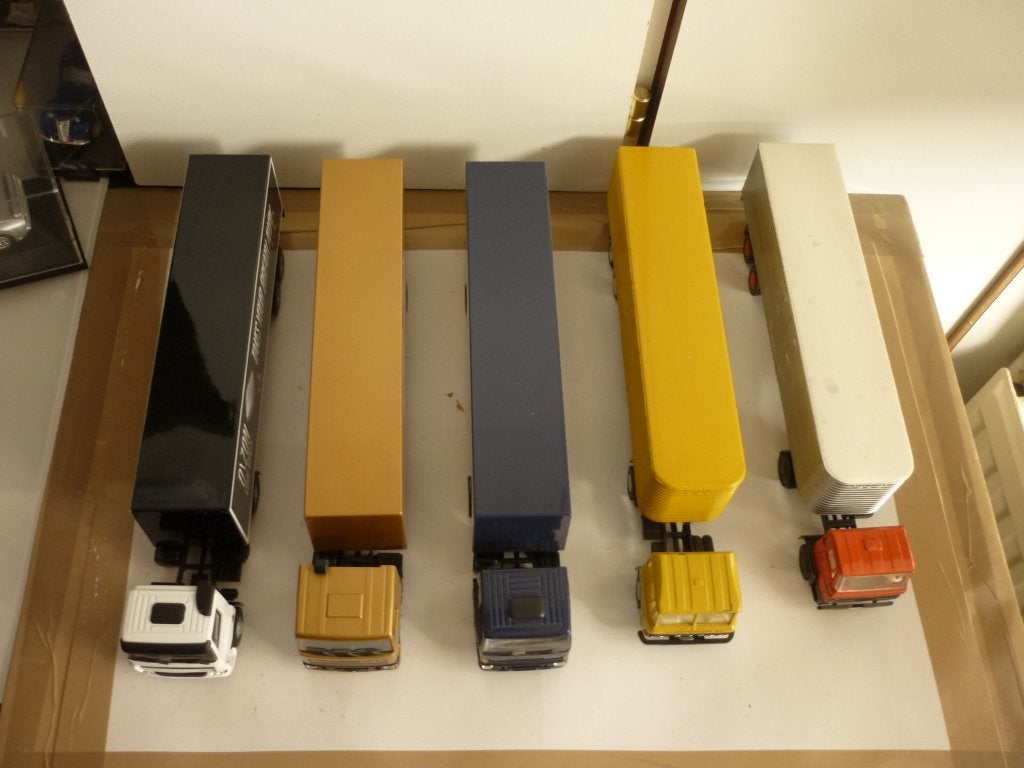 Liontoys 5 x Daf redelijk goede staat geen dozen zie foto,s, Ophalen of Verzenden, Zo goed als nieuw, Bus of Vrachtwagen, Lion Toys