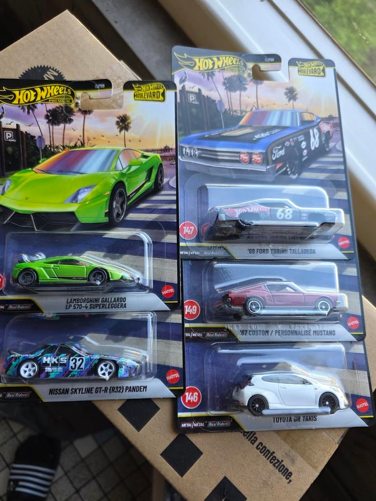 Hot Wheels Boulevard set van 5 auto's, Ophalen of Verzenden, Matel, Onbekend, Onbekend