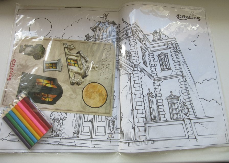 Efteling Villa Volta kleurplaat en stickervel, Verzenden, Nieuw, Gebruiksvoorwerp