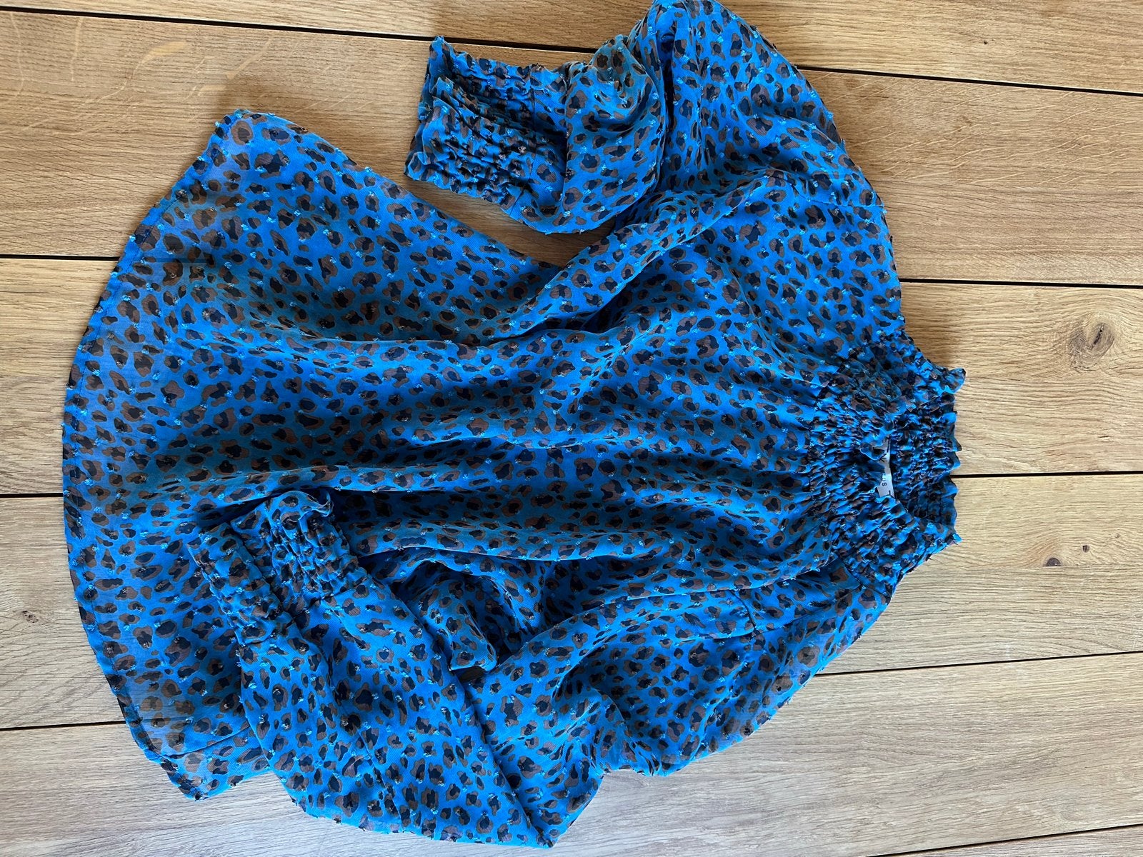 Nukus blouse met dierenprint - Maat M, Kleding | Dames, Ophalen of Verzenden, Zo goed als nieuw, Maat 38/40 (M), Blauw