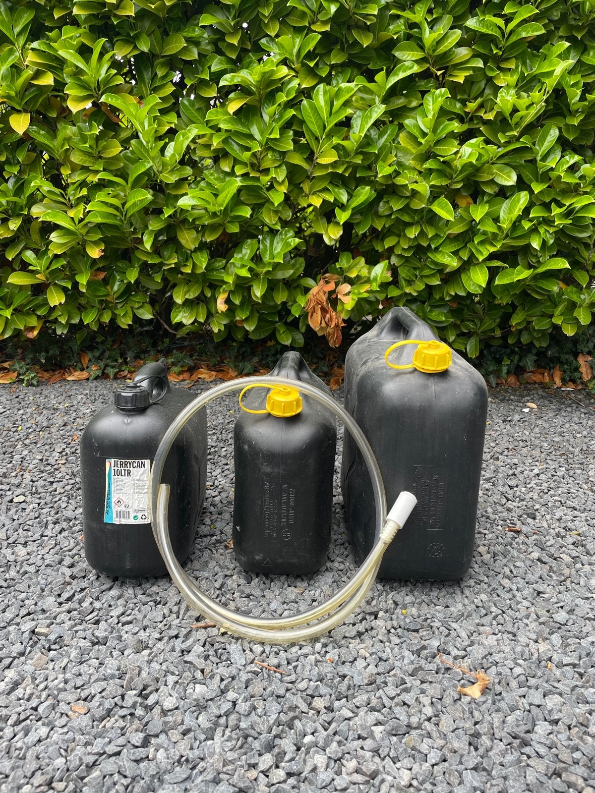 3x Plastic jerrycan met pompslang, Ophalen, Gebruikt