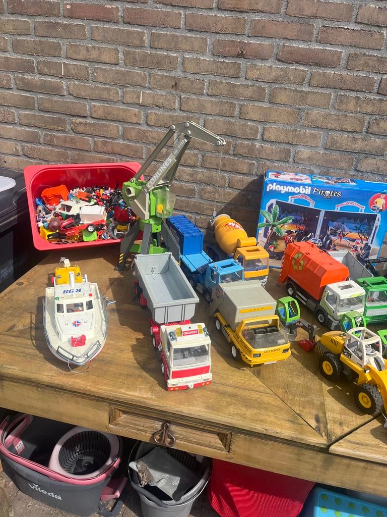 Grote partij Playmobil voertuigen en accessoires, Ophalen of Verzenden, Gebruikt, Los playmobil