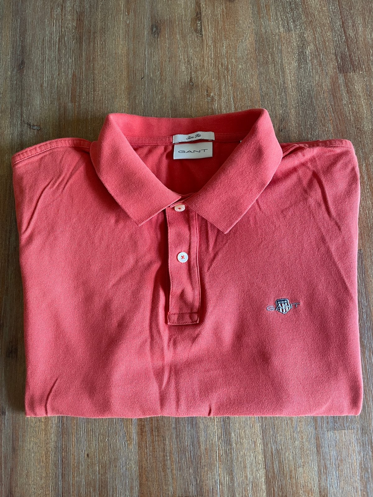 Gant Polo kreeft oranje maat L, Verzenden, Zo goed als nieuw, Maat 52/54 (L), Oranje