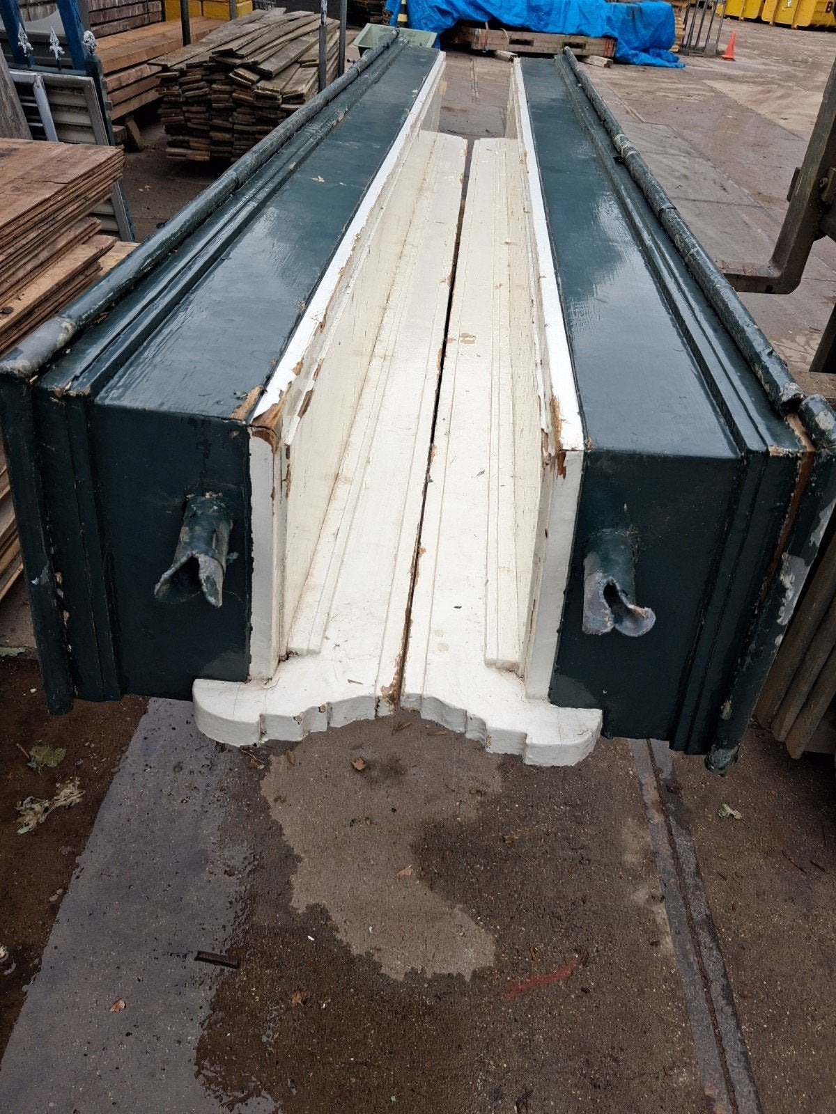 twee houten bloembakken, Ophalen of Verzenden, Hout