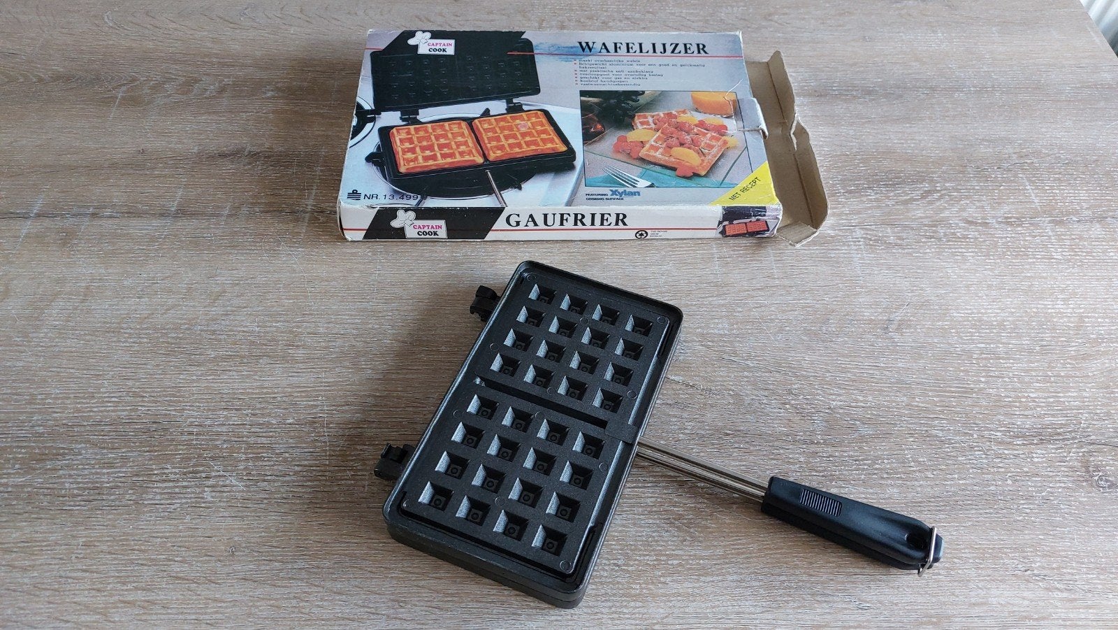 2 x wafelijzer wafels bakken open vuur kampvuur bbq scouting, Ophalen of Verzenden, Zo goed als nieuw