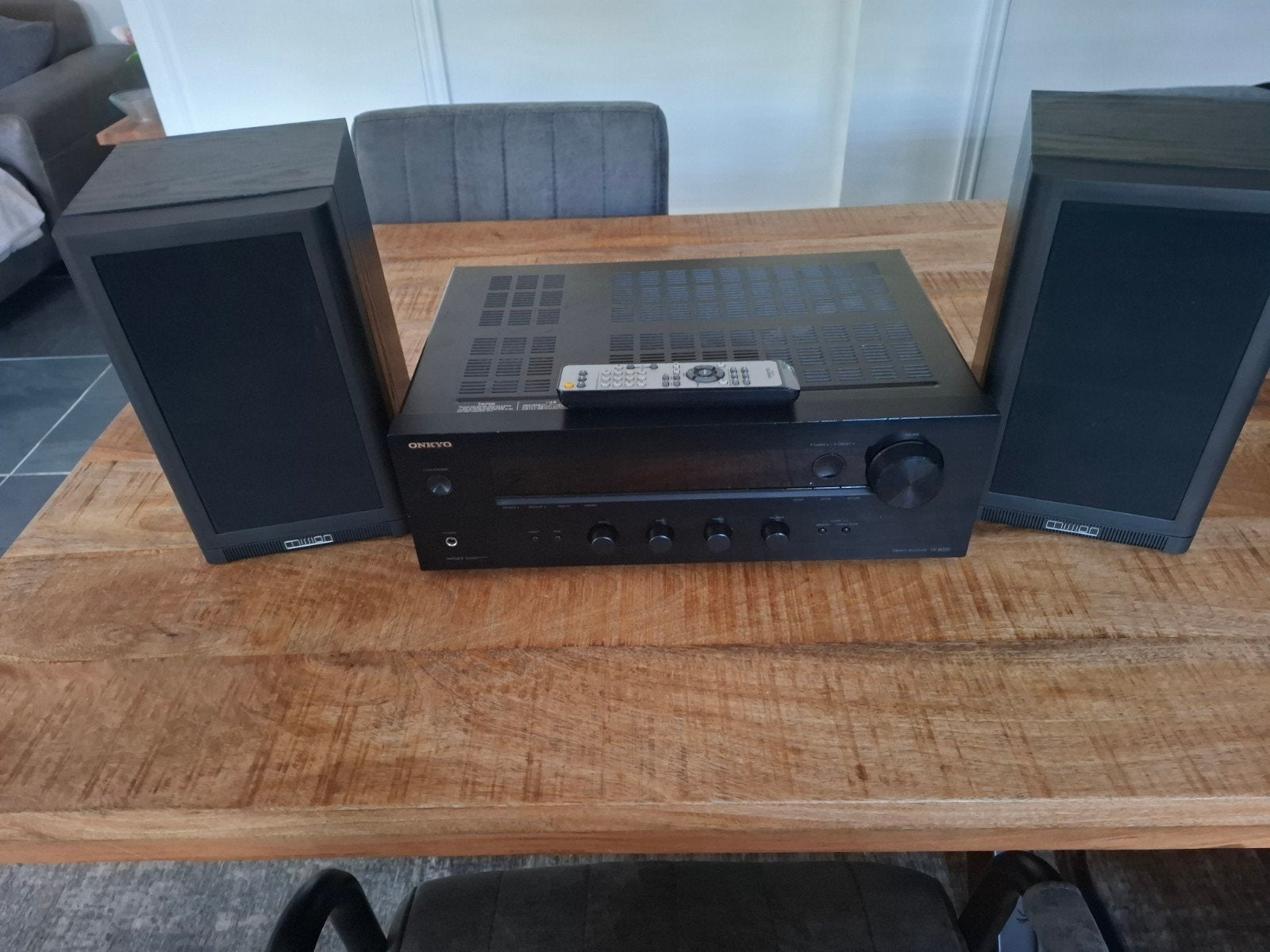 Onkyo Receiver TX 8020 + Mission 760 luidsprekers., Overige merken, Gebruikt, Tuner of Radio, Losse componenten