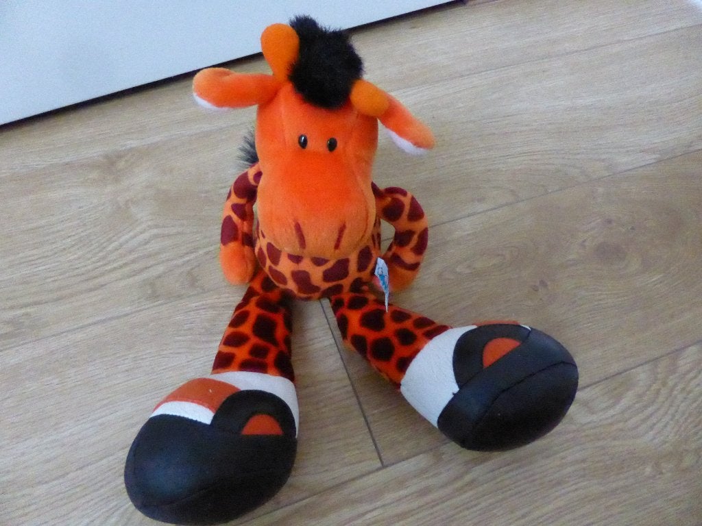 Oranje giraf van Nici (Z), Kinderen en Baby's, Speelgoed | Knuffels en Pluche, Oranje, NICI, Overige typen, Ophalen of Verzenden
