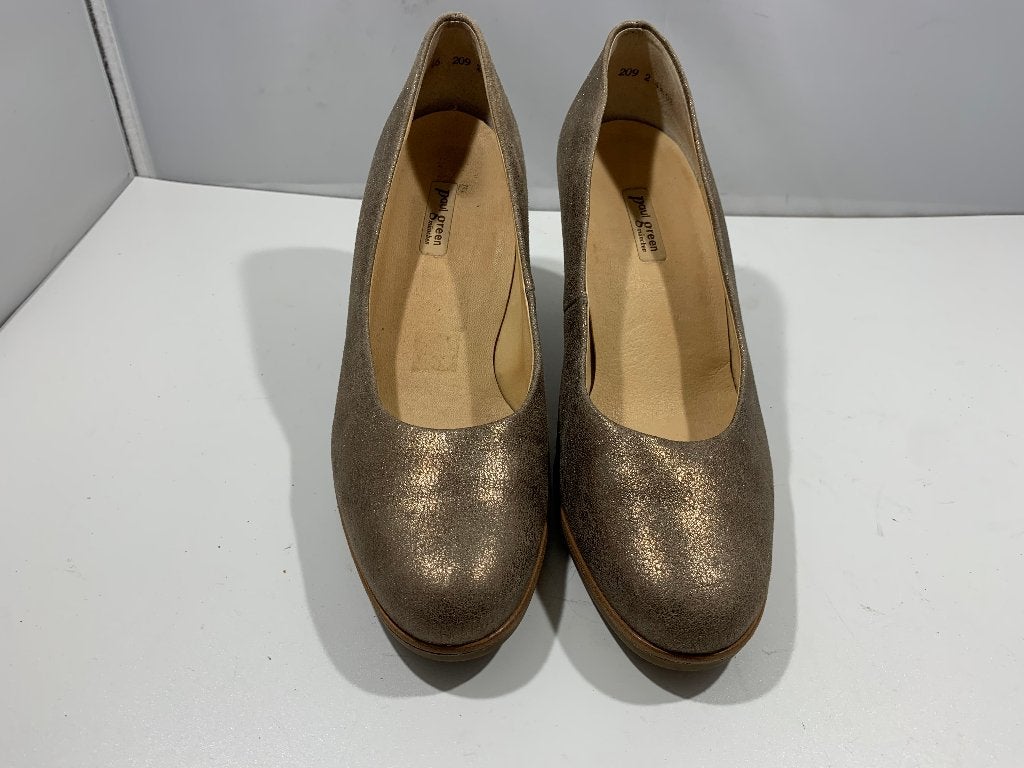 Paul green, maat 37.5 Elegante zilveren klassieke pumps, Overige kleuren, Verzenden, Zo goed als nieuw, Paul Green