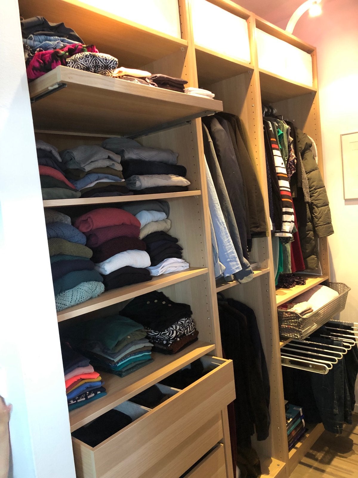 Ruime Ikea pax kledingkast met planken en hangruimte, Huis en Inrichting, Kasten | Kledingkasten, Ophalen, Gebruikt, 200 cm of meer