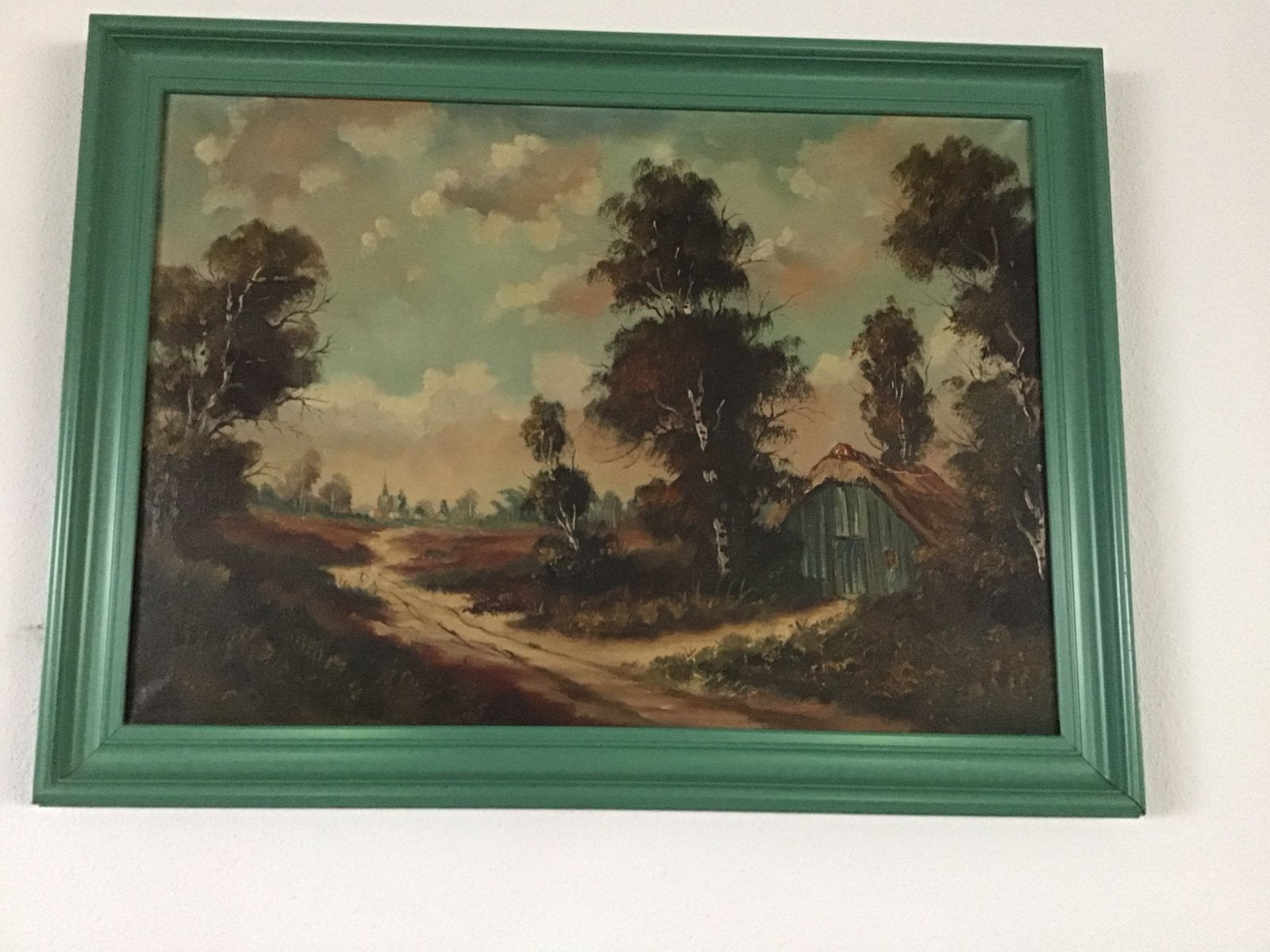 Landschap schilderij, Ophalen