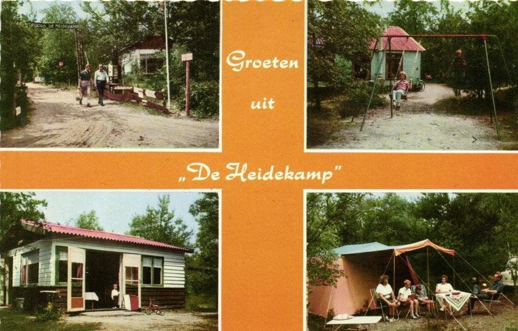 Groeten uit De Heidekamp - Voorthuizen - 4 afb - ongelopen, Ophalen of Verzenden, 1960 tot 1980, Ongelopen, Gelderland