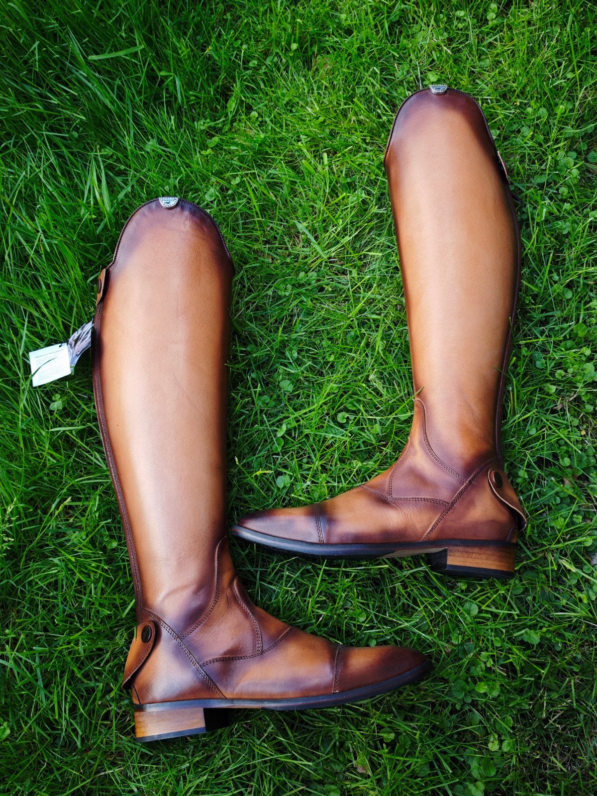 Vintage bruin leren paardrijlaarzen maat 42 kuit 37.5, It, Dressuur, Nieuw, Ophalen of Verzenden