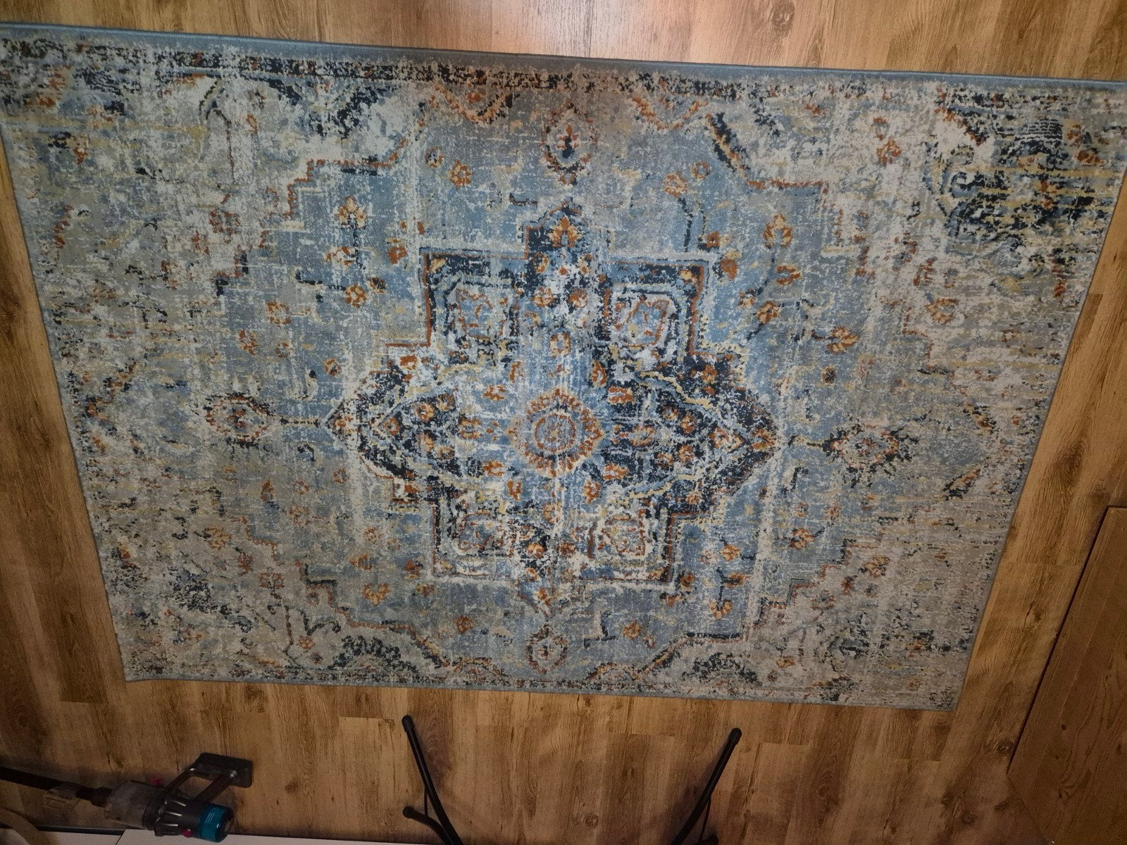 IKEA OVERLUND Vloerkleed 160x235 cm - Blauw/Beige, Ophalen, Modern, Oosters, Bohemian, Blauw, 150 tot 200 cm