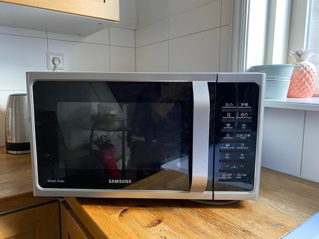 Samsung Combimagnetron / microwave (model MC28H5015AS), Witgoed en Apparatuur, Magnetrons, Zo goed als nieuw, Vrijstaand, Combimagnetron