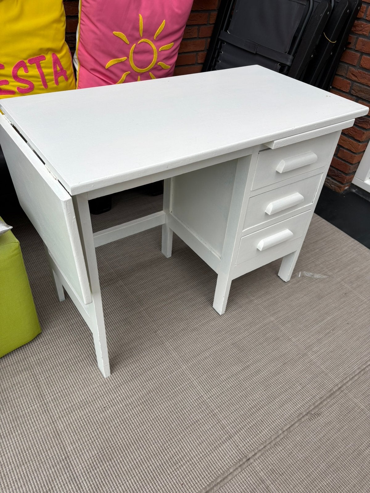 Bureau hout  echt kwaliteit !, Gebruikt, 120 cm, 48 cm, Met lades