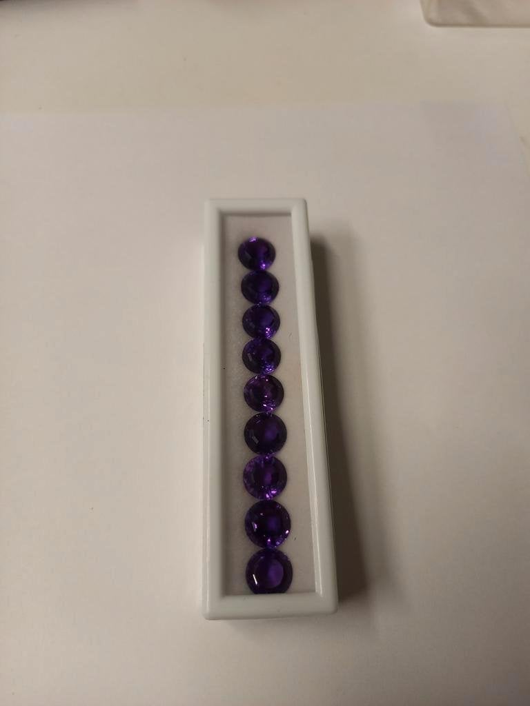 Set a kwaliteit facet geslepen amethist, Sieraden, Tassen en Uiterlijk, Edelstenen, Ophalen of Verzenden, Zo goed als nieuw