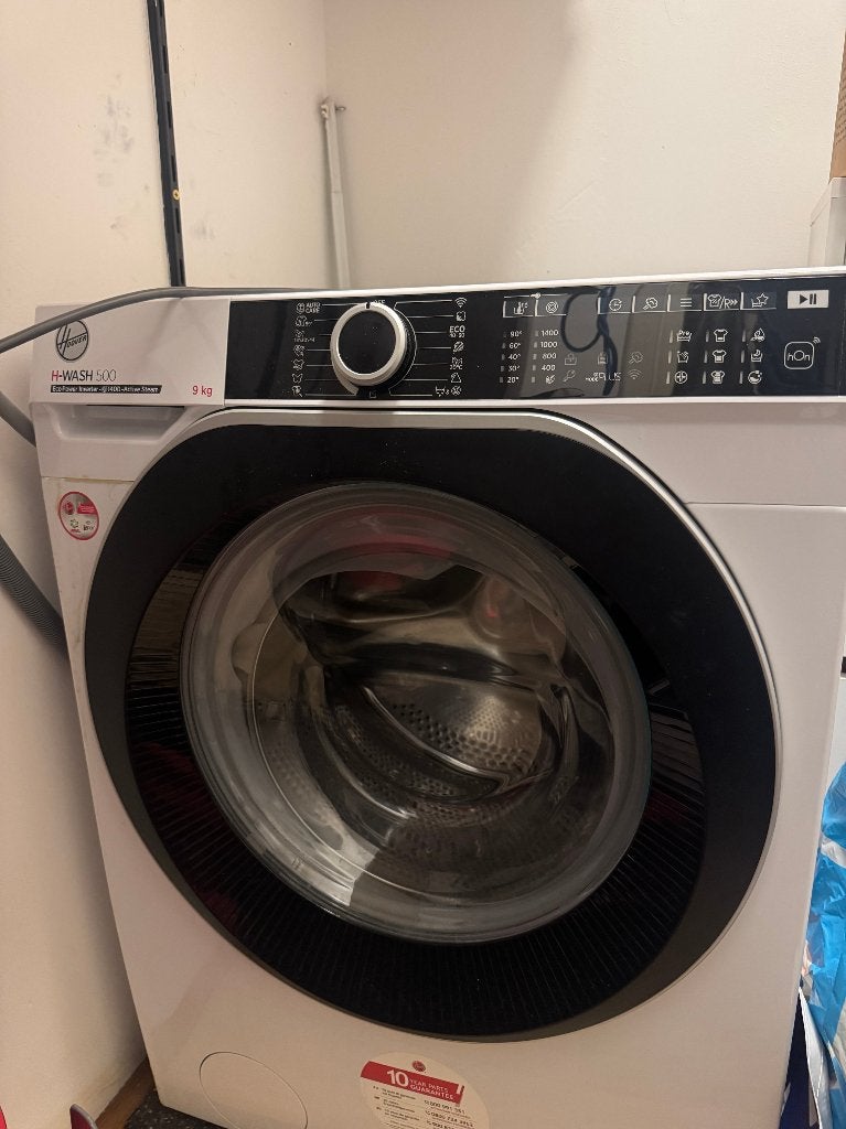 Hoover H-WASH 500 wasmachine – 9 kg – goede staat, Ophalen, 1200 tot 1600 toeren, Gebruikt, 8 tot 10 kg