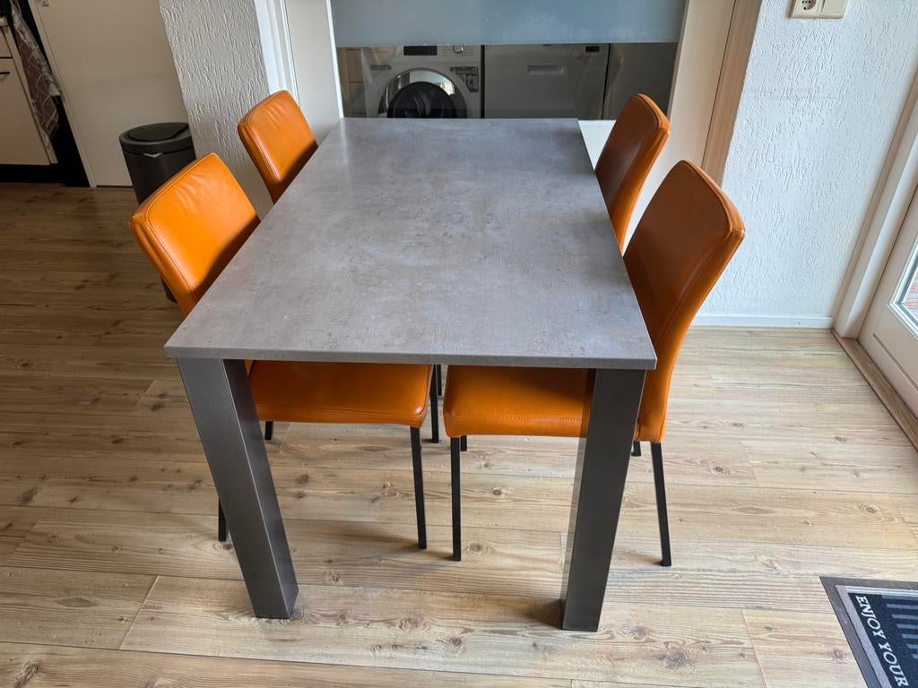 Eethoek, Ophalen of Verzenden, Gebruikt, 4 tot 6 stoelen
