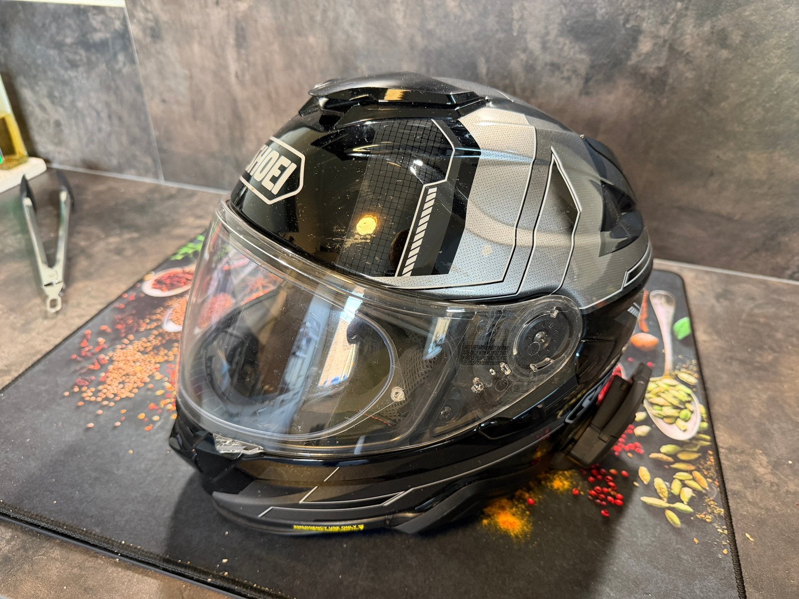 Shoei maat L met sena 30k communicatie set, Ophalen of Verzenden, Integraalhelm, Shoei, L