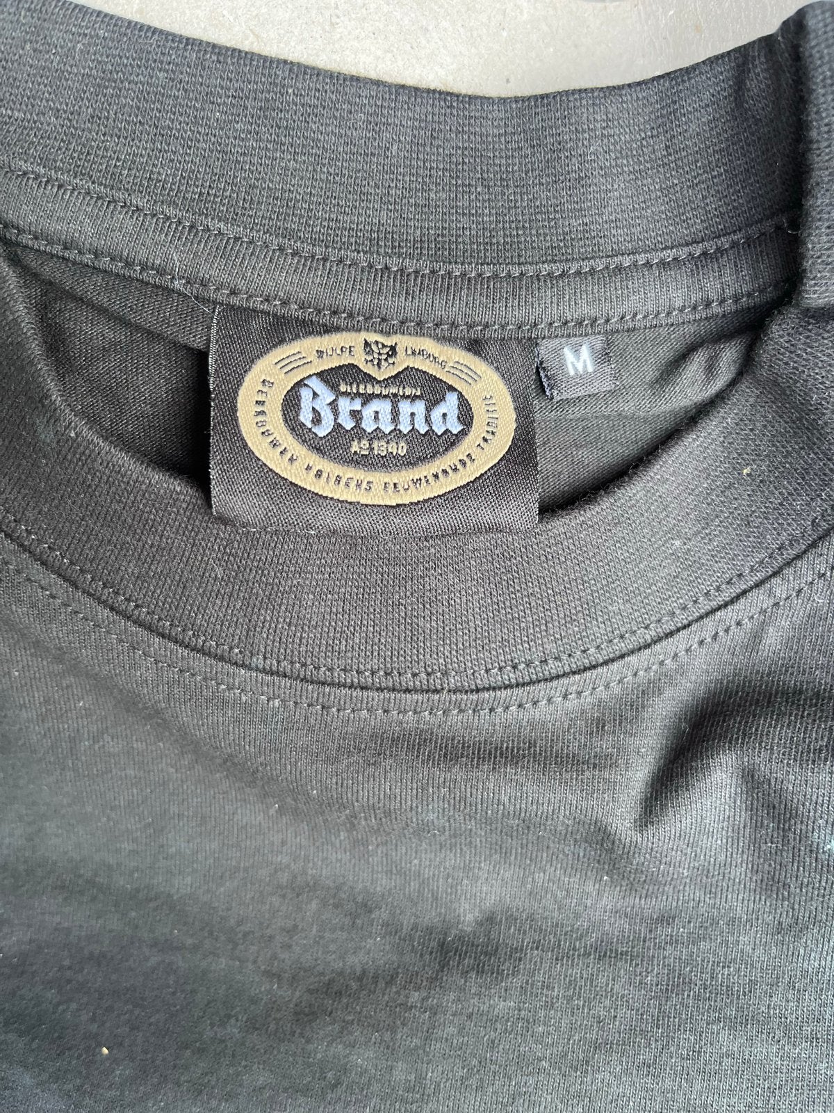 Brandt Bier T-shirt - Maat M - Zwart - Voor de verzamelaar, Ophalen of Verzenden, Zo goed als nieuw, Maat 48/50 (M), Zwart