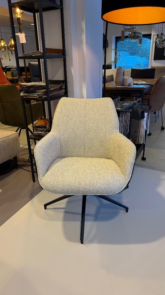 Bree's New World fauteuil Kiq leer/stof | Woonloods Dongen, Ophalen, Minder dan 75 cm, Zo goed als nieuw, Leer